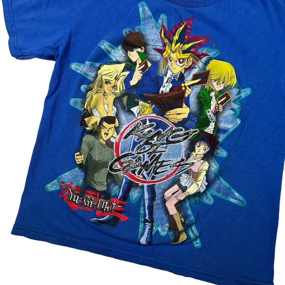 Yu-Gi-Oh! VTG 90s King of Games Tee T-Shirt Blue Anime FLAW Youth M Medium - Picture 3 of 5